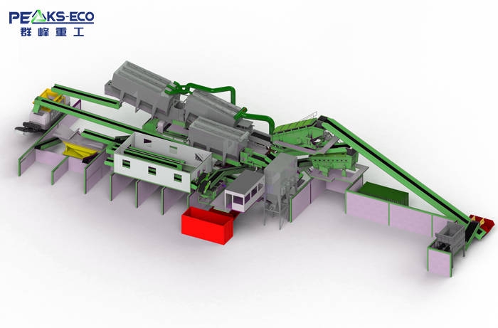 Construction and demolition mixed waste disposal system