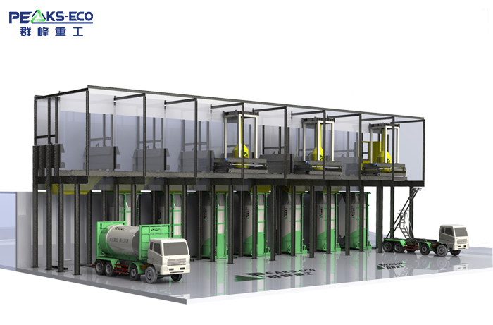 Underground Horizontal Waste Transfer Station System